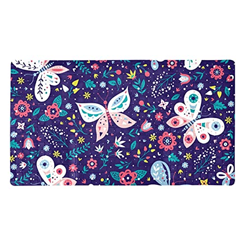 Tapis de bain antidérapant papillon abstrait 39x70 cm - 2
