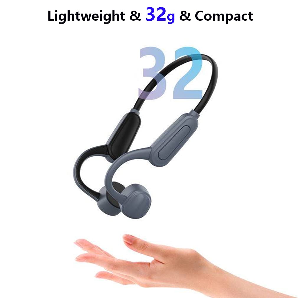 Cuffie Wireless per Nuoto Open-Ear Auricolari Bluetooth 5.0 a Conduzione Ossea, IPX8 Impermeabili 16GB Nuoto Lettore MP3, Cuffie Senza Fili Stereo da Sportivi Corsa per Bambini Adulti Black