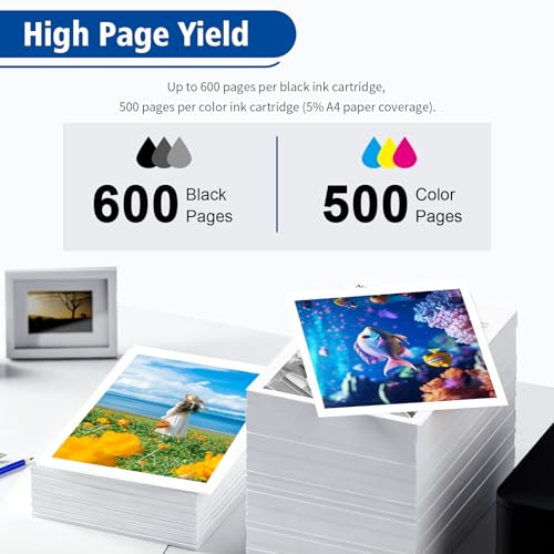 Image of LC504 Ink Cartridges Replacement for Brother LC504 LC504XL High Yield 4 Pack Combo Pack Ink Cartridges Compatible for Brother MFC-J1365DW MFC-J1355DW MFC-J1367DW Printer (Black, Cyan, Magenta, Yellow)