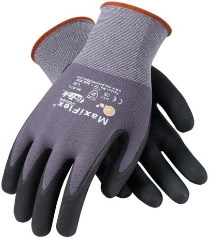ATG 34-874/S MaxiFlex Ultimate - Nylon, Micro-Foam Nitrile Grip Gloves - Black/Gray - Small - 12 Pair Per Pack