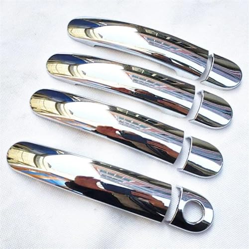 Cubierta manija puerta coche en ABS decorativo resistente Silver C 1