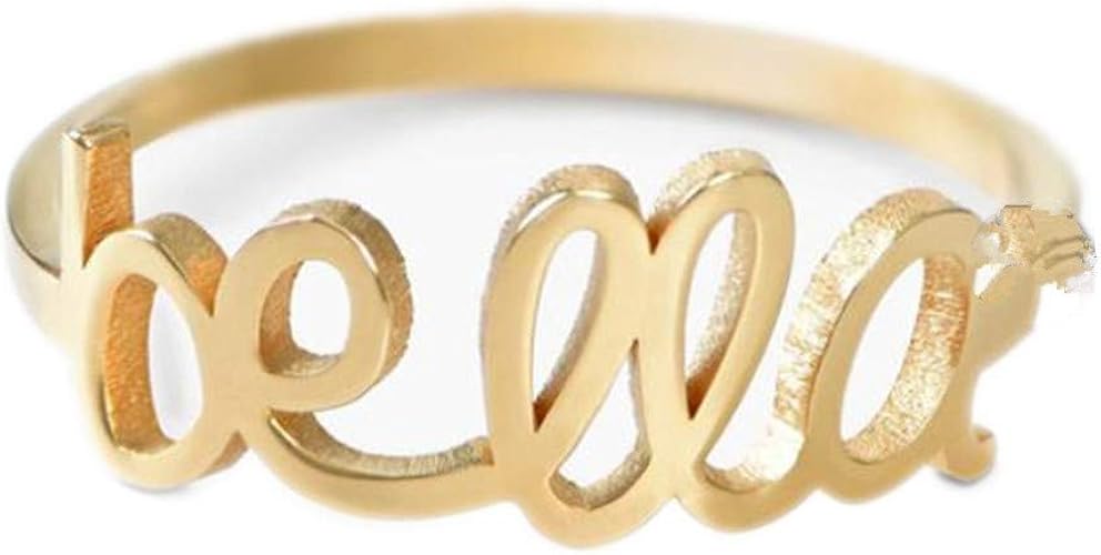 Amazon Facoco ファッションカスタムリング メンズ レディース 名前入りリング リング 通販