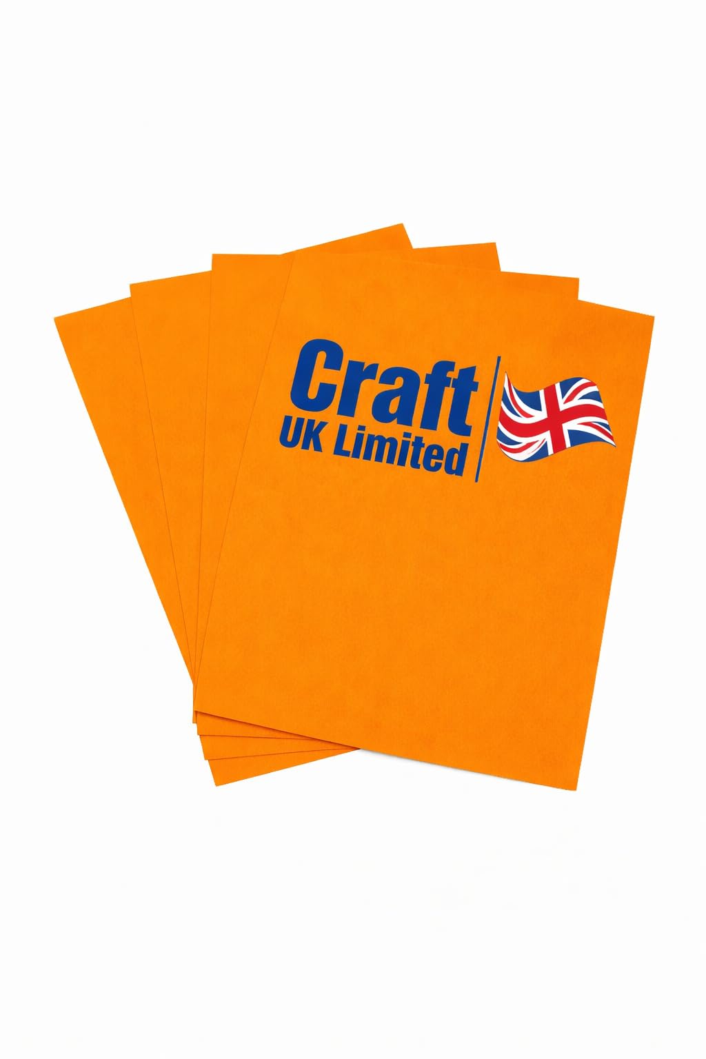 Craft UK A4 Orange Card Pack 250gsm – 20 Sheets