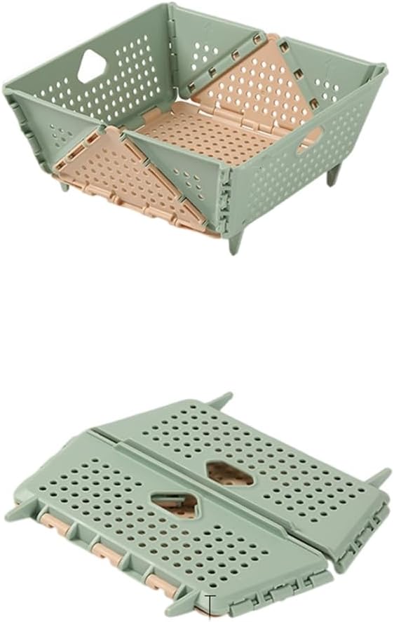 Stackable Foldable Colander Kitchen Strainer Auto Draining Space Saving