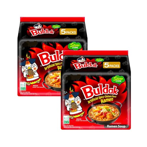 YIJIA | Ramen Coreano pollo picante Stew Type - Sopa de fideos (Pack 10 x 140g)