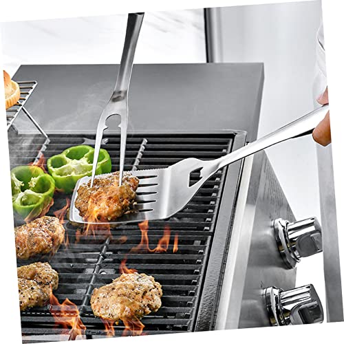 Set de 2 piezas para barbacoa de acero inoxidable con espátula y tenedor miniatura 5