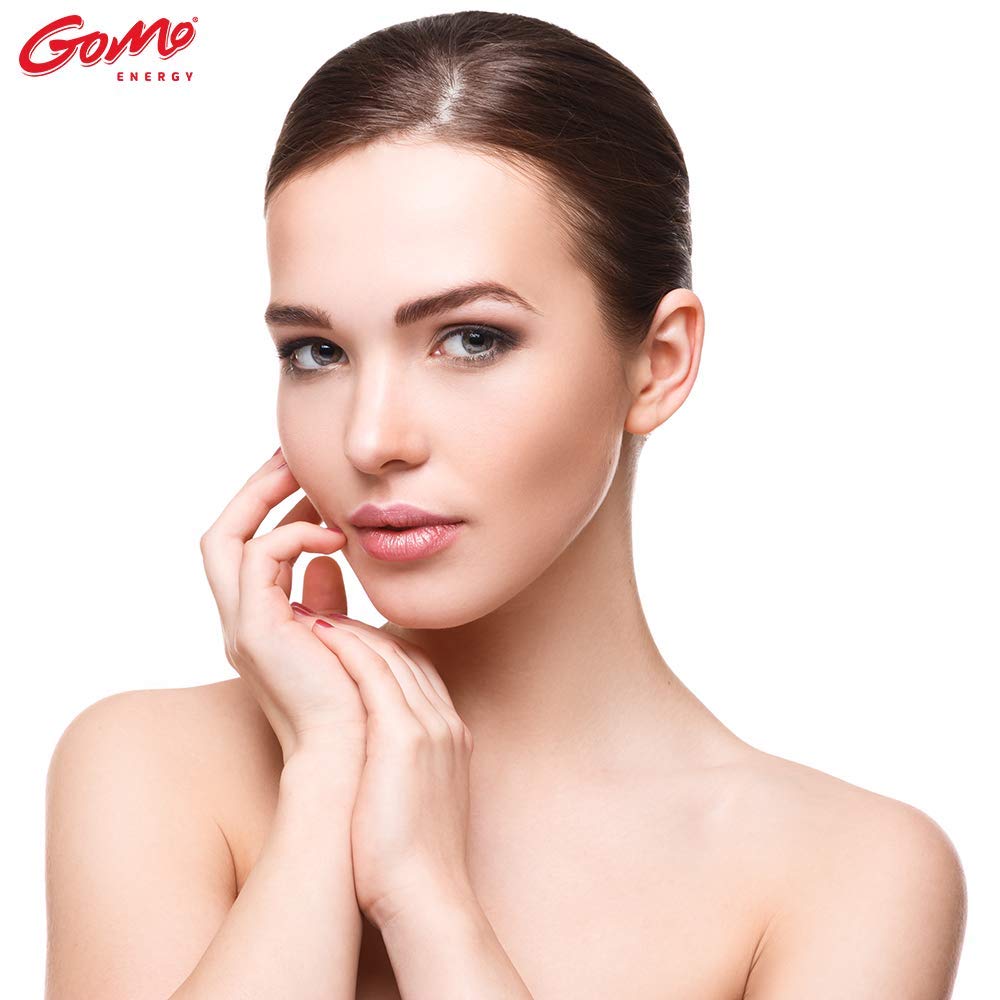 GoMo ENERGY – Collagen Energy Getränkepulver mit 5000mg Marine Kollagen, Biotin, Zink, Selen, Vitamin B & Vitamin C – zuckerfreier Kollagen Drink für Bindegewebe, Haut, Haare & Nägel (30 Portionen)