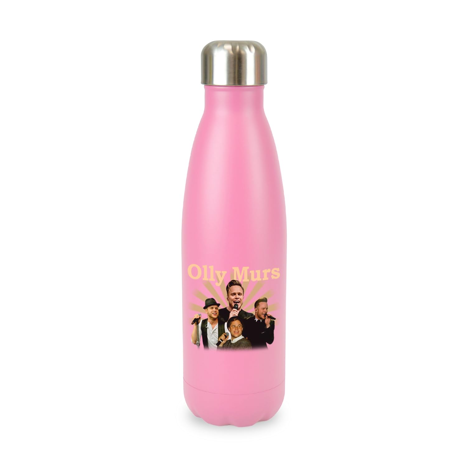New Spirit Original Olly Murs screw top lid stainless steel water bottle drinks cup water bottle refill cute fun explore travel