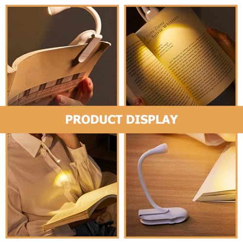 Luz de lectura para libro con clip ajustable y protección ocular 2