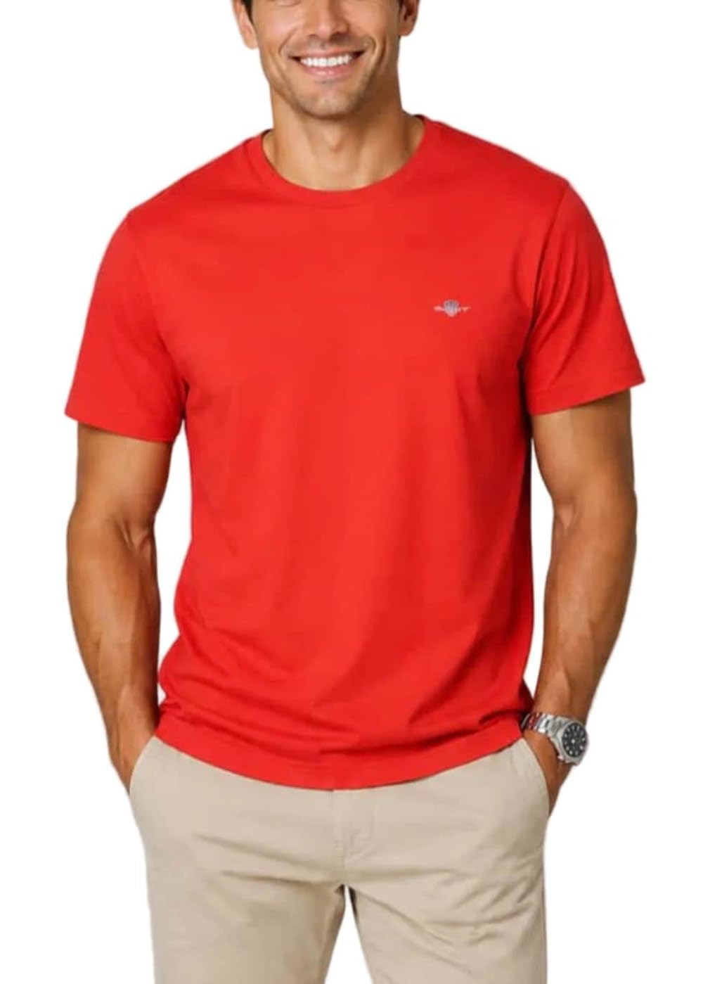 GANT Men's Reg Shield Ss T-Shirt, Maple Fire, M
