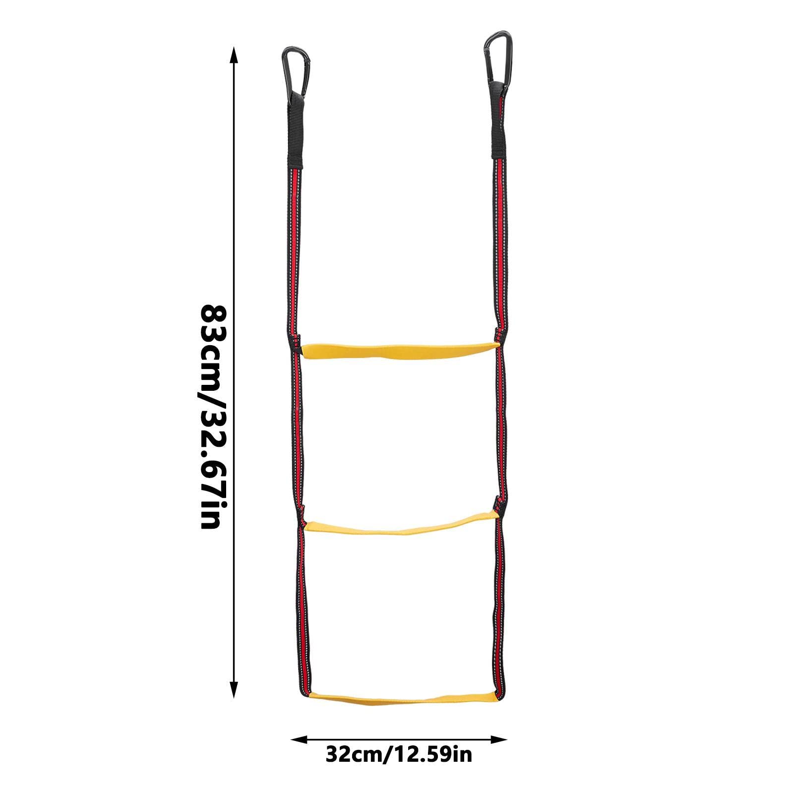 Yusheng Schlauchbootleiter 3 Stufen Bootsleiter Strickleiter Yacht-Ausrüstung Leiter Weiche Leiter, Treibboot, Kajak, Fischerboot, Spezielle Einstiegsleiter