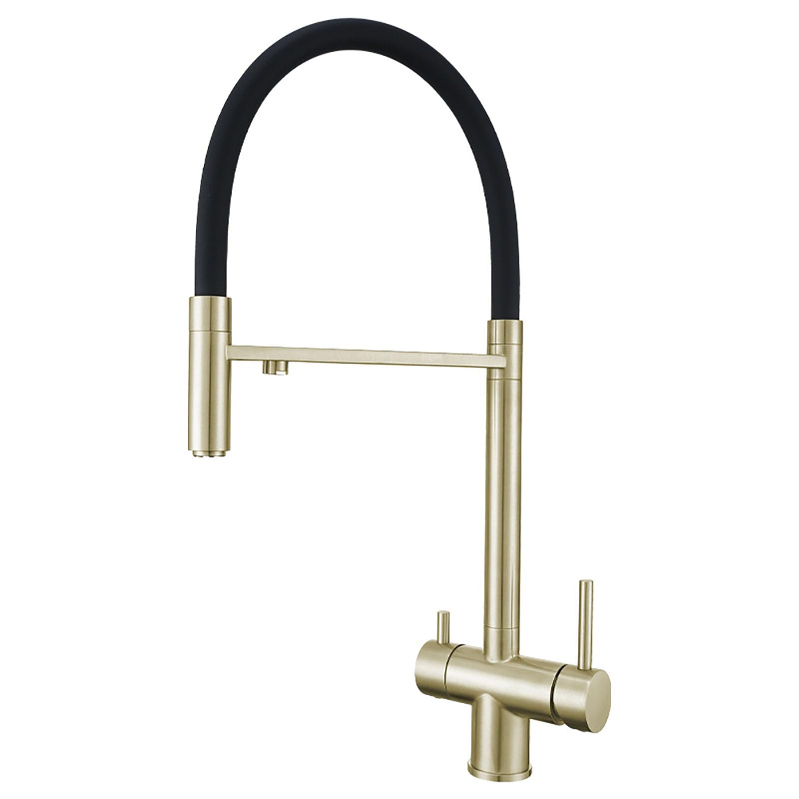 ZQFHSX Kitchen Faucet with Flexible Universal Spout and Single Handle for Long Sinks