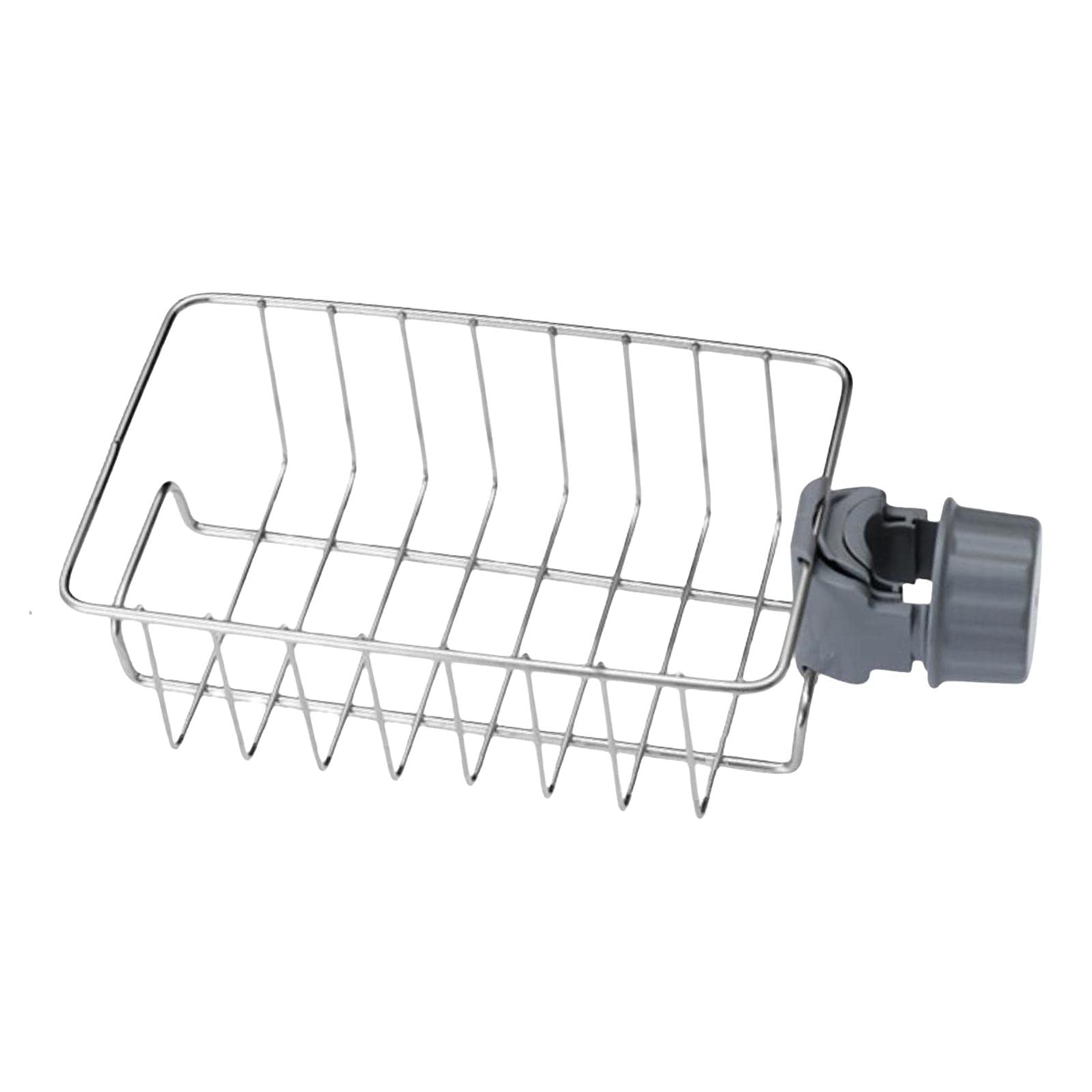 Merishopp Stainless Steel Sink Drain Rack Sponge Holder for Bathroom Kitchen Organizer Heighten with Rail-image-39