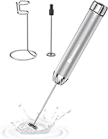 MaestriHouse LunaFro Max Rechargeable Milk Frother - Stepless Speed Control 4500-10000RPM, Waterproof USB-C Foam Maker with Stand for Lattes Cappuccino Matcha