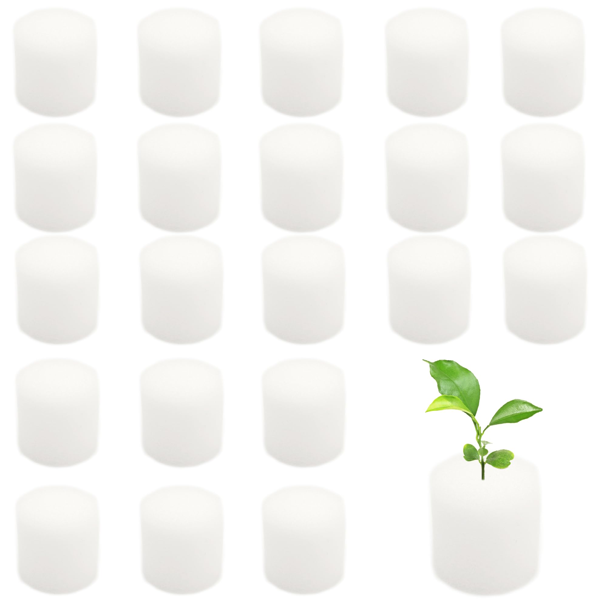 ZAHD 100 PCS Soilless Hydroponics Esponja hidropónica para Plantar Herramientas de Esponja de Vivero de Semillas Suministros esponjas de Cubo de plántula esponjas hidropónicas sin Suelo (100, Blanco)