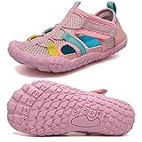 CIOR Kids Boys Girls Water Shoes Comfort Closed-Toe Sport Athletic Sandal Aqua Lightweight Walking Shoes(Toddler/Little Kid/Big Kid) U121WZ550.EL-Pink-33