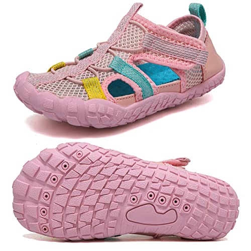 CIOR Kids Boys Girls Water Shoes Comfort Closed-Toe Sport Athletic Sandal Aqua Lightweight Walking Shoes(Toddler/Little Kid/Big Kid)
