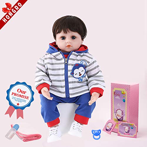 HONGRO DOll Muñeca Reborn 24inch 60cm Realista Reborn Bebé Muñecas Silicona Vinilo Reales Hecho a Mano Niño recién Nacido Niño Juguete Cumpleaños Navidad Presente Apto para 3 años y más.