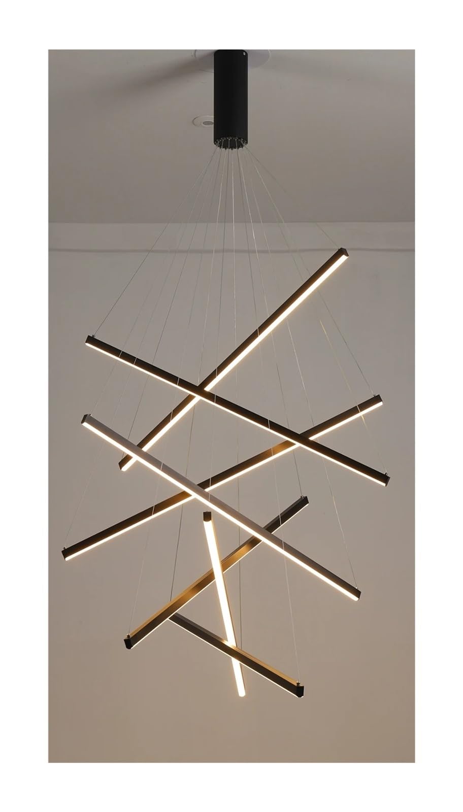 Lustre pour haut plafond solution d'éclairage LED escalier et salon