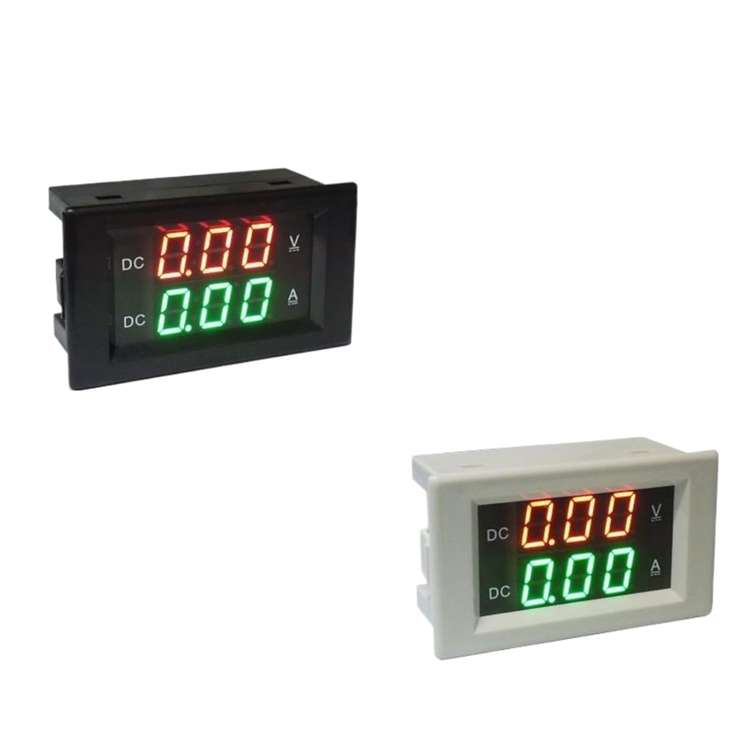 DC 0~100V 0-10A 0-20A Voltmeter Ammeter Dual Meter DC LED Digital Voltage Current Dual Meter Voltage Tester Volt Amp Panel Meter(White Cover,DC0-10A)