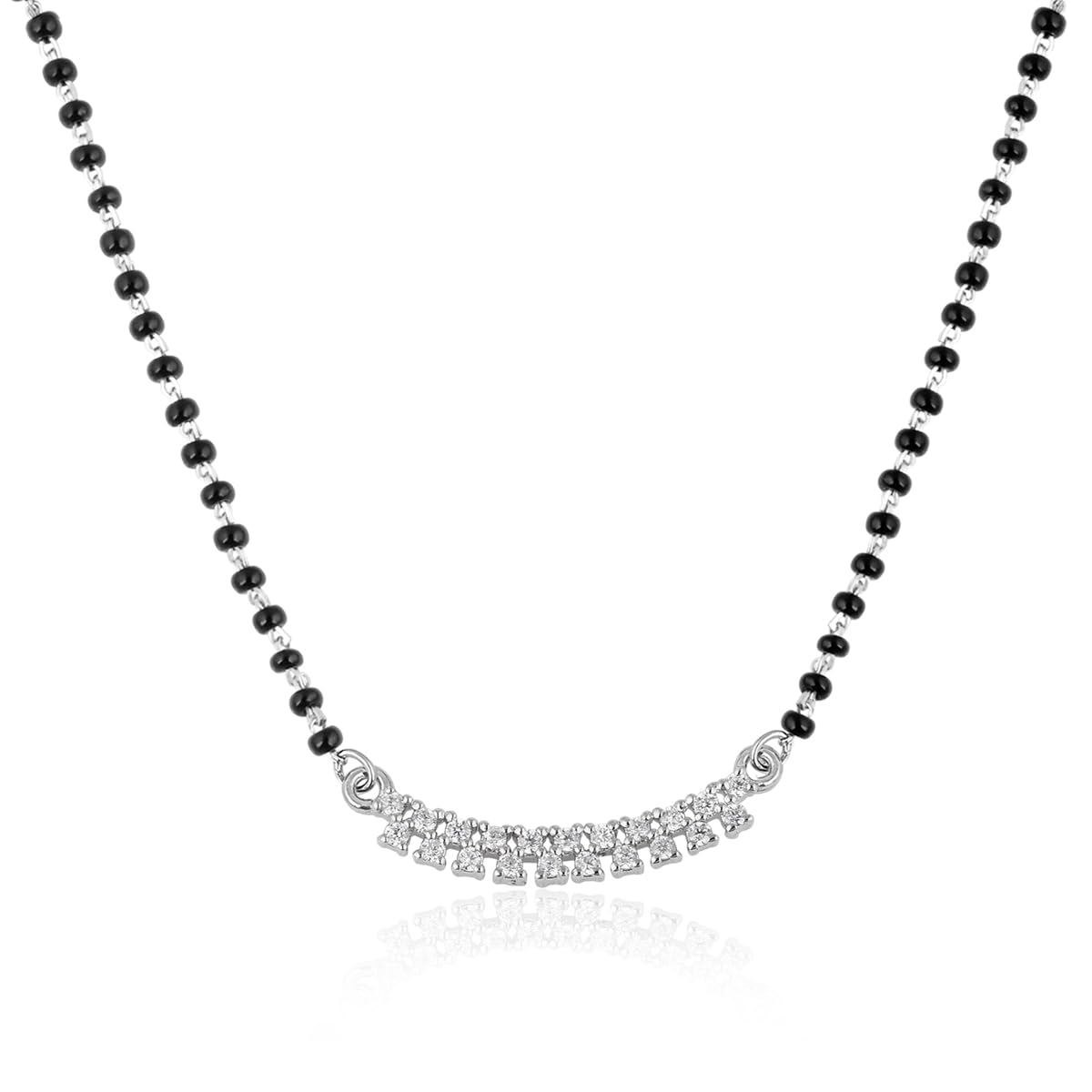 Lbv La Belle Vie Lbv 925 Sterling Silver Stone Studded Two Curve Lines Shape Mangalsutra With Rhodium Plated Chain For Women With Vaishno Devi Sindoor For Karva Chauth (B0CDWGM681) Amazon Price History, Amazon Price Tracker