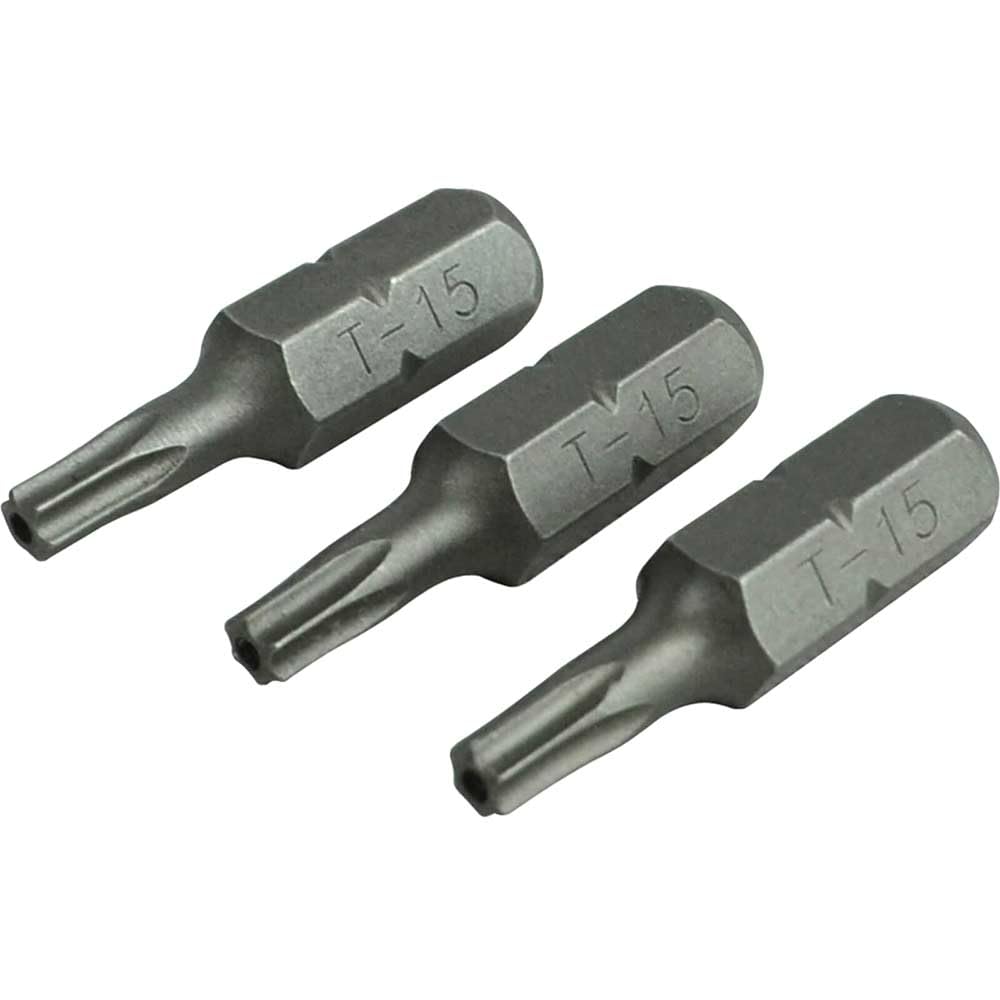 Faithfull FAISBT1525S Security S2 Grade Steel Screwdriver Bits T15S x 25mm Pack