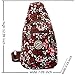 Chrysansmile Sling Bag for Women Men Nylon Crossbody Bags Fanny Packs Flower Print Small Backpack for Travel Hiking