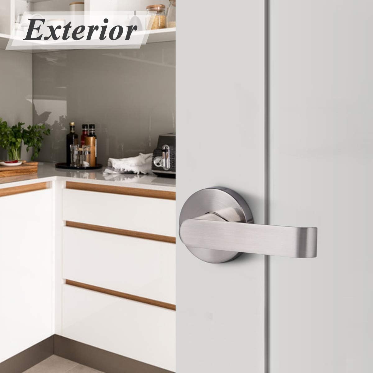 Best Deal Probrico Heavy Duty Passage Door Levers Satin Nickel Door Locksets for Left/Right Handing Hall and Closet Handles, 6 Pack Up To 40% OFF Probrico Heavy Duty Passage Door Levers Satin Nickel Door Locksets for Left/Right Handing Hall and Closet Handles, 6 Pack