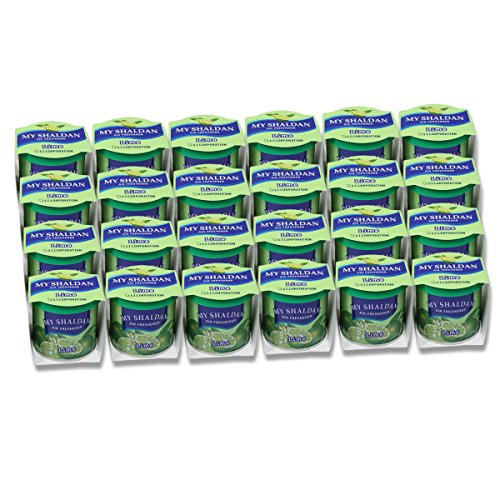 Image of Auto Dynasty Pack of 24 My Shaldan Japanese Car Cup-Holder Natural Air Freshener Cans (Lime Scented)