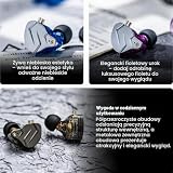 Linsoul KZ ZSN Pro Dual Driver 1BA+1DD Hybrydowe metalowe słuchawki douszne HiFi z odłączanym, wpuszczanym kablem 2-pinowym, panel ze stopu cynku(Bez mikrofonu, Fioletowy)