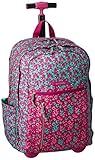 Vera Bradley Women's Lighten up Printed Rolling Backpack, Ditsy Dot