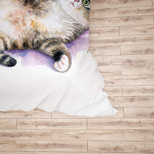 Housse de couette chaton 3D grand format pour lit Queen Size - 6