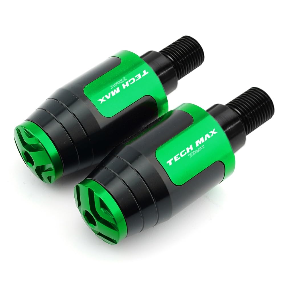 Poignées de guidon TMAX 560 Tech Max : embouts 22mm de moto en caoutchouc antidérapant vert