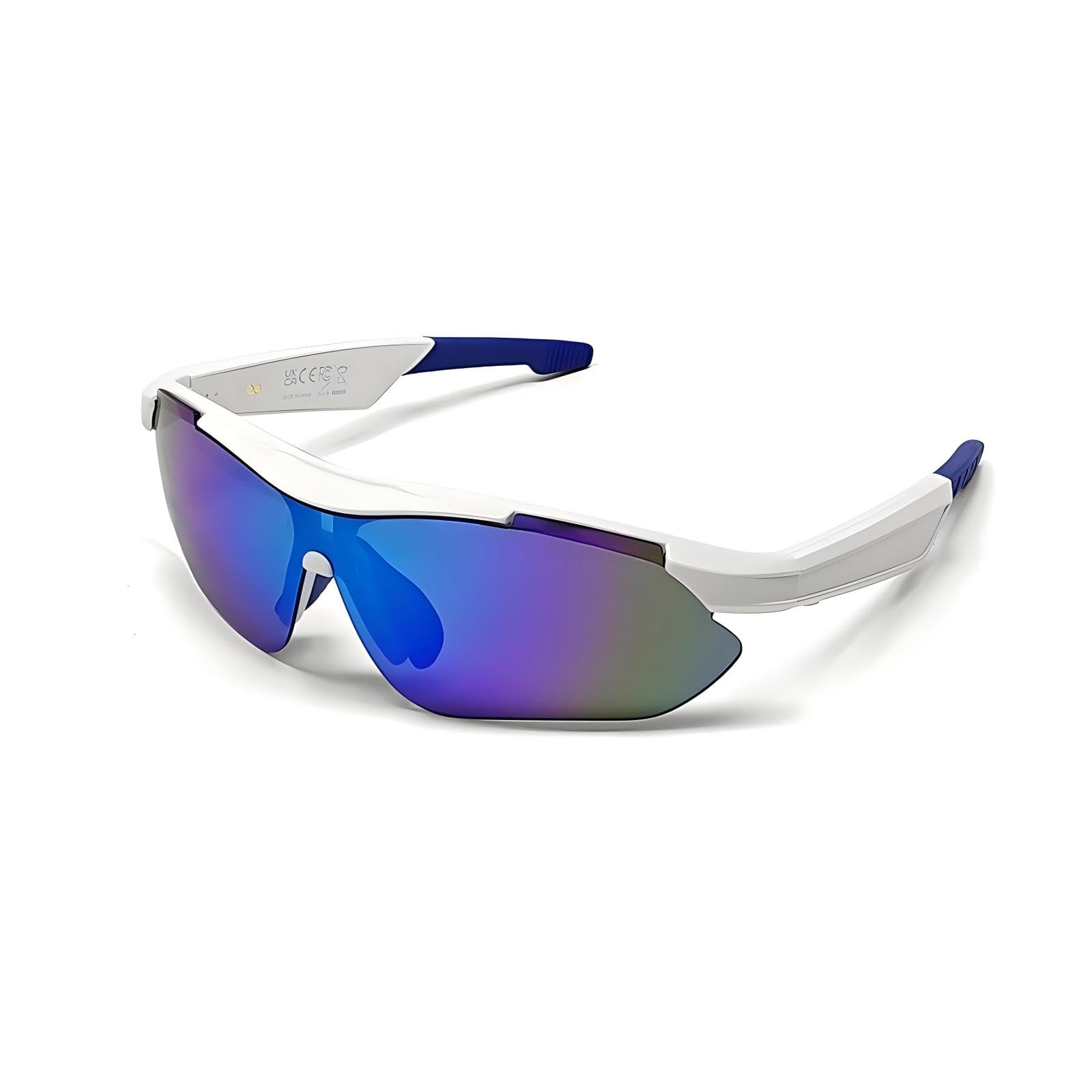 Polarized Bluetooth Sunglasses for Men Women - UV Protection Open Ear Speakers Built-in Mic Sport Smart Glasses for