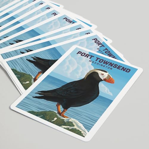 Baraja de cartas Póker Puffin on a Rock 52 cartas miniatura 5
