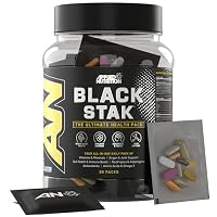 Applied Nutrition Black Stak - Complete Performance Complex - 30 All-in-One Sachets for Health and Immune Support with Multivitamins Antioxidants Aminos Minerals Enzymes and More