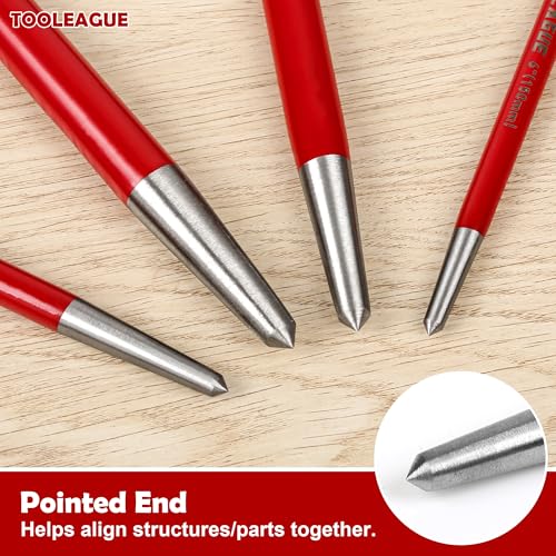 Image of TOOLEAGUE 4Pcs Rolling Head Pry Bar Set,6 inch,12 inch,16 inch,20 inch Heavy Duty Pry Bars