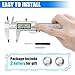 Digital Caliper Measuring Tool, Stainless Steel Vernier Caliper Digital Micrometer with Large LCD Screen, Easy Switch from Inch Metric Fraction, 6 Inch Caliper Tool for DIY/Household