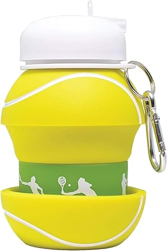 Miniatura 6 de Maccabi Art Clip-On - Botella de agua plegable de silicona sin BPA para niños, 18 onzas, tamaño