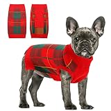 MIGOHI Dog Sweater, Dog Christmas Sweater Warm Winter Plaid Knitwear with Leash Hole, Turtleneck Dog