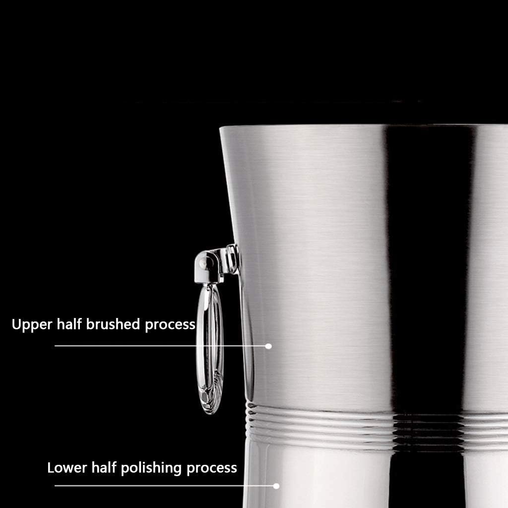 Ice Bucket, ice Bucket Ice Bucket Stainless Steel Large Thick Champagne Ice Bucket Red Wine Ice Bucket Refrigerated Ice Cube Bar