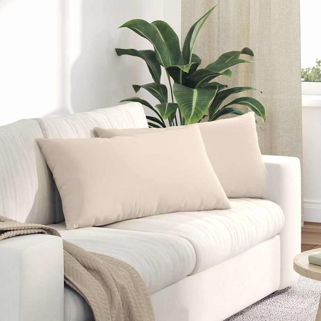 Coussins de canapé beige 80 x 40 cm grand format coussins de chaises