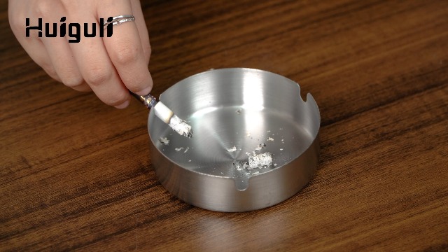 Posacenere In Acciaio Inox Huiguli - 6 Pezzi, Rotondi, Con 3 Scanalature, Per Interni Ed Esterni - Foto 12