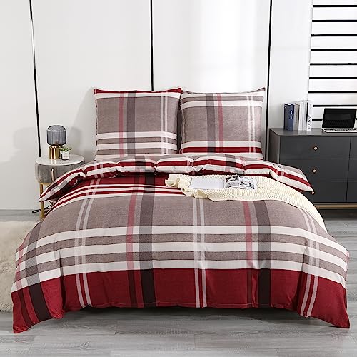 Homaxy Mikrofaser Bettwäsche 135x200cm 4teilig mit Reißverschluss Weiche...