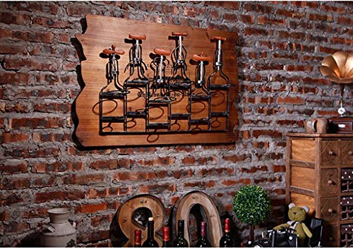 Ornamento de pared decorativo MU, estante retro de vino con diseño premium