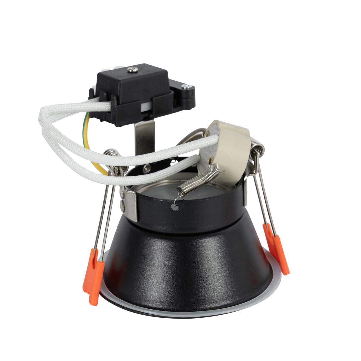Qazqa Moderno Set de 12 focos empotrables negros GU10 50 mm IP44 - Dept Aluminio Redonda Adecuado para LED Max. 12 x 50 Watt