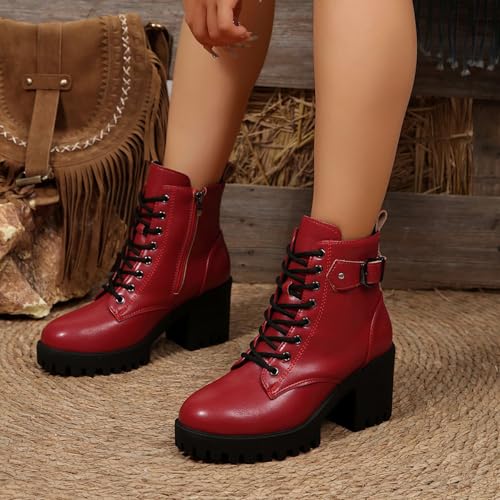 Bottes de cheville style combat d'une élégance remarquable à lacets