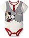 Disney Baby-Boys Mickey My First Birthday Creeper, Off White, 18 Months