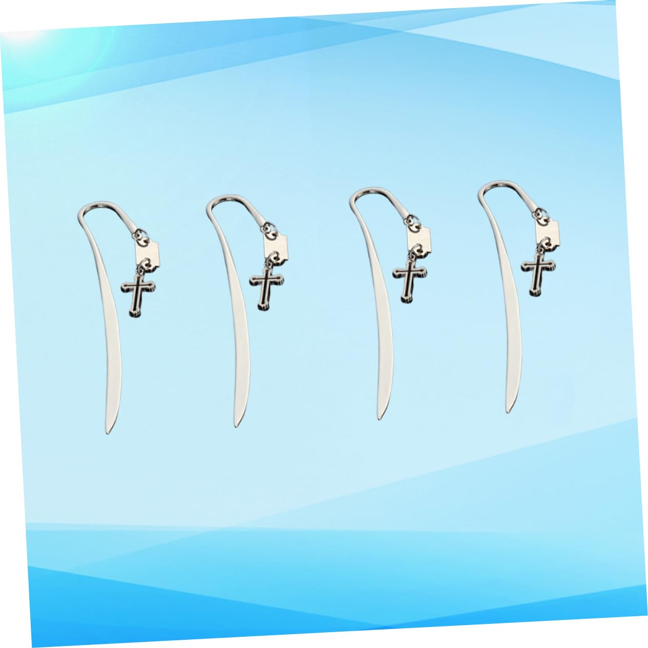 SHINEOFI 3 Set Di Segnalibri in Metallo Creativi A Forma Di Croce Robusti E Alla Moda Per Lettori Studenti 4 Pezzi * 3