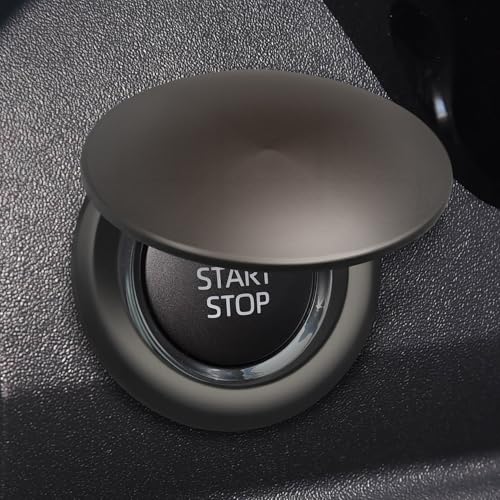 Surosha Push Start Button Cover, Car Power Control Trim, Zinc Alloy Vehicle Engine Starting Stop Button Protector, Car Interior Accessories Key Ignition Switch Protective Cover Universal for Vehicles